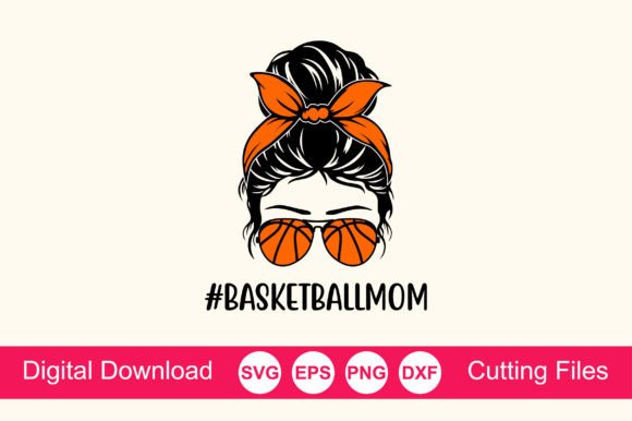 Basketball Mom Messy Bun: A Versatile Graphic Design Asset for Crafts and Creatives