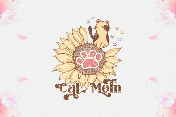 Cat Mom Sublimation Vol-1: A Versatile Graphic for Local Business Branding