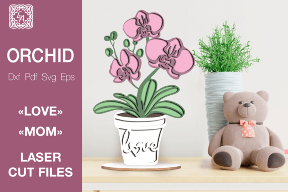 Cute Orchids SVG: A Thoughtful Design for Laser Cutting Projects