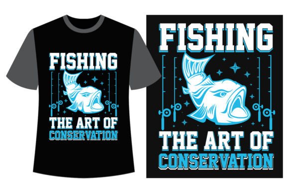 Fishing the Art of Conservation: A Graphic Design Asset for T-Shirt Designs