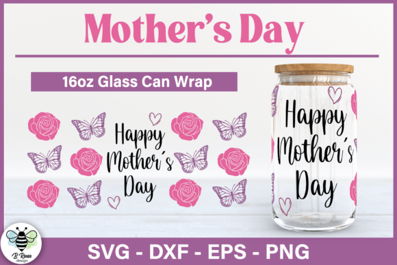 Happy Mother's Day Libbey Glass SVG: A Craft-Friendly Graphic Design Asset