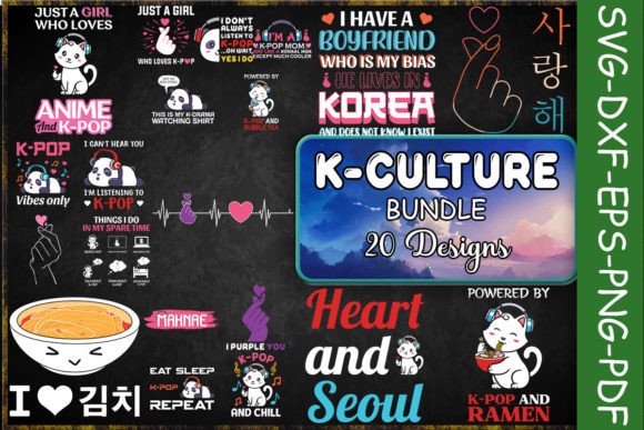 K-Culture SVG Bundle: A Vibrant Design Asset for Crafts and Graphics