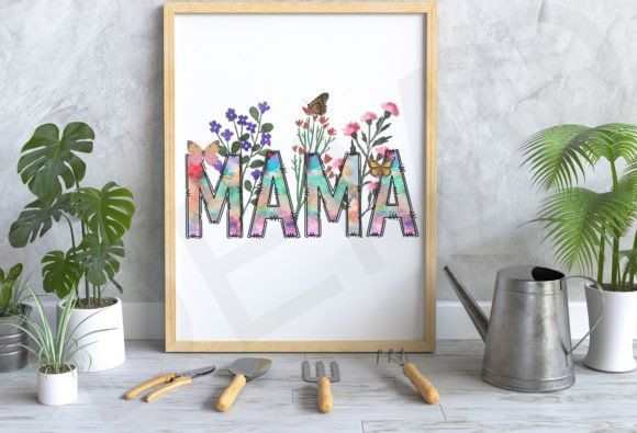 Mama and Mini Png, Retro Flower Png: A Graphic Design Asset for Handmade Creators