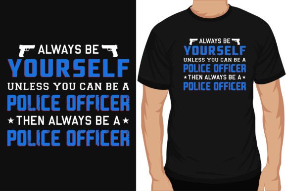 Police Officer Typography T-Shirt Design: A Bold Graphic Asset for Branding