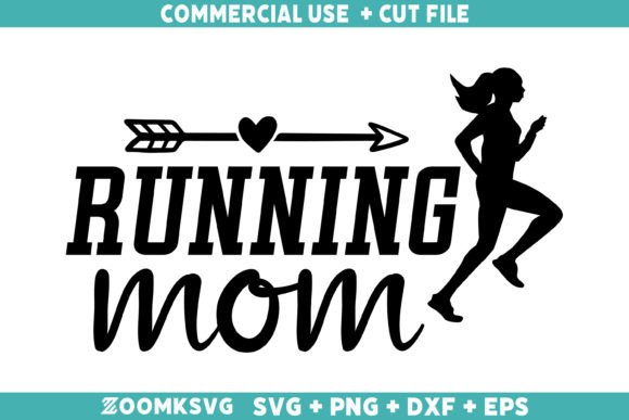 Running Mom Graphics: A Versatile Craft Design Asset for Creative Projects