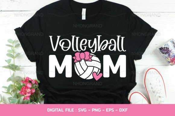 Volleyball Mom Cute with Heart Mother's Day Design Review